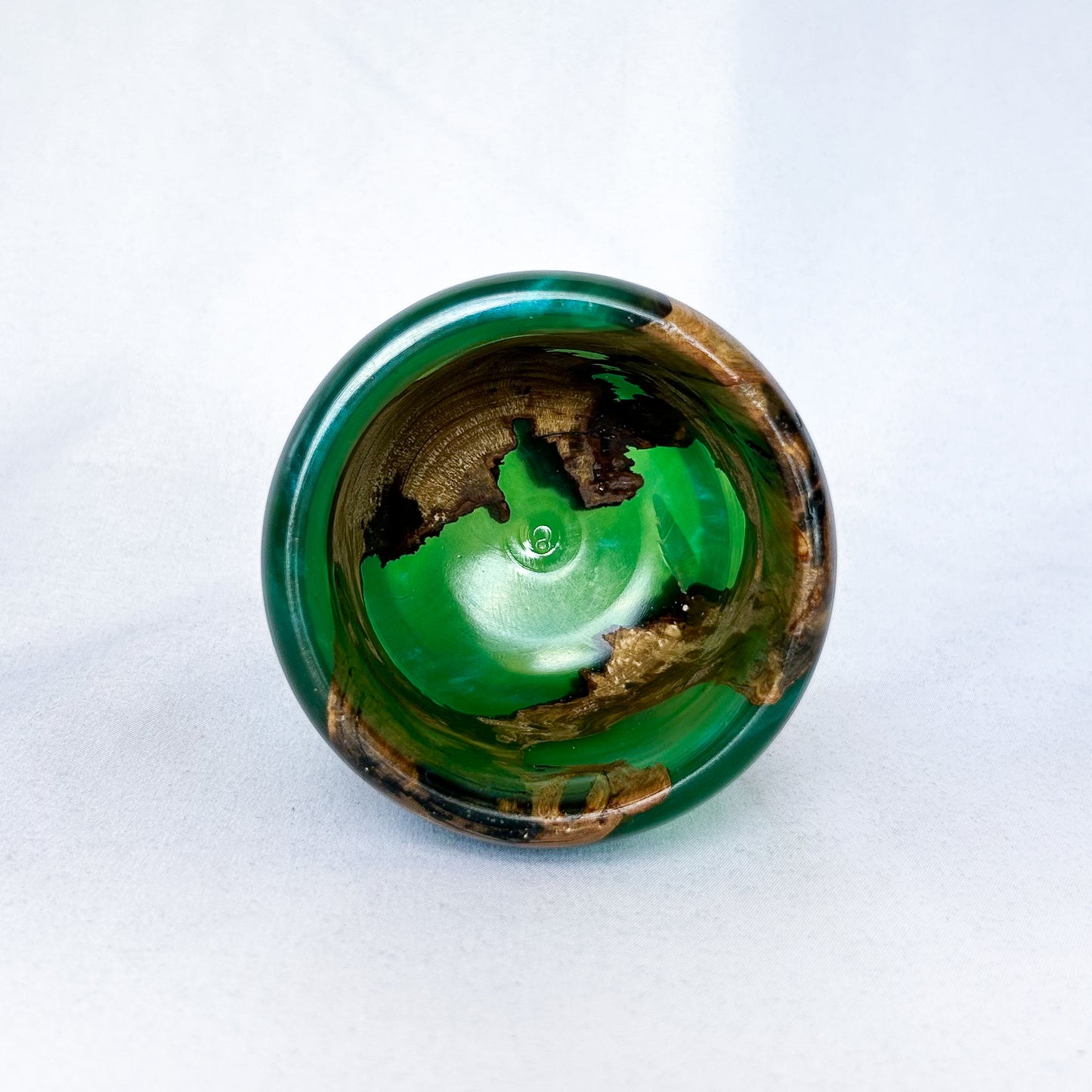 Green and Aqua Resin Cup