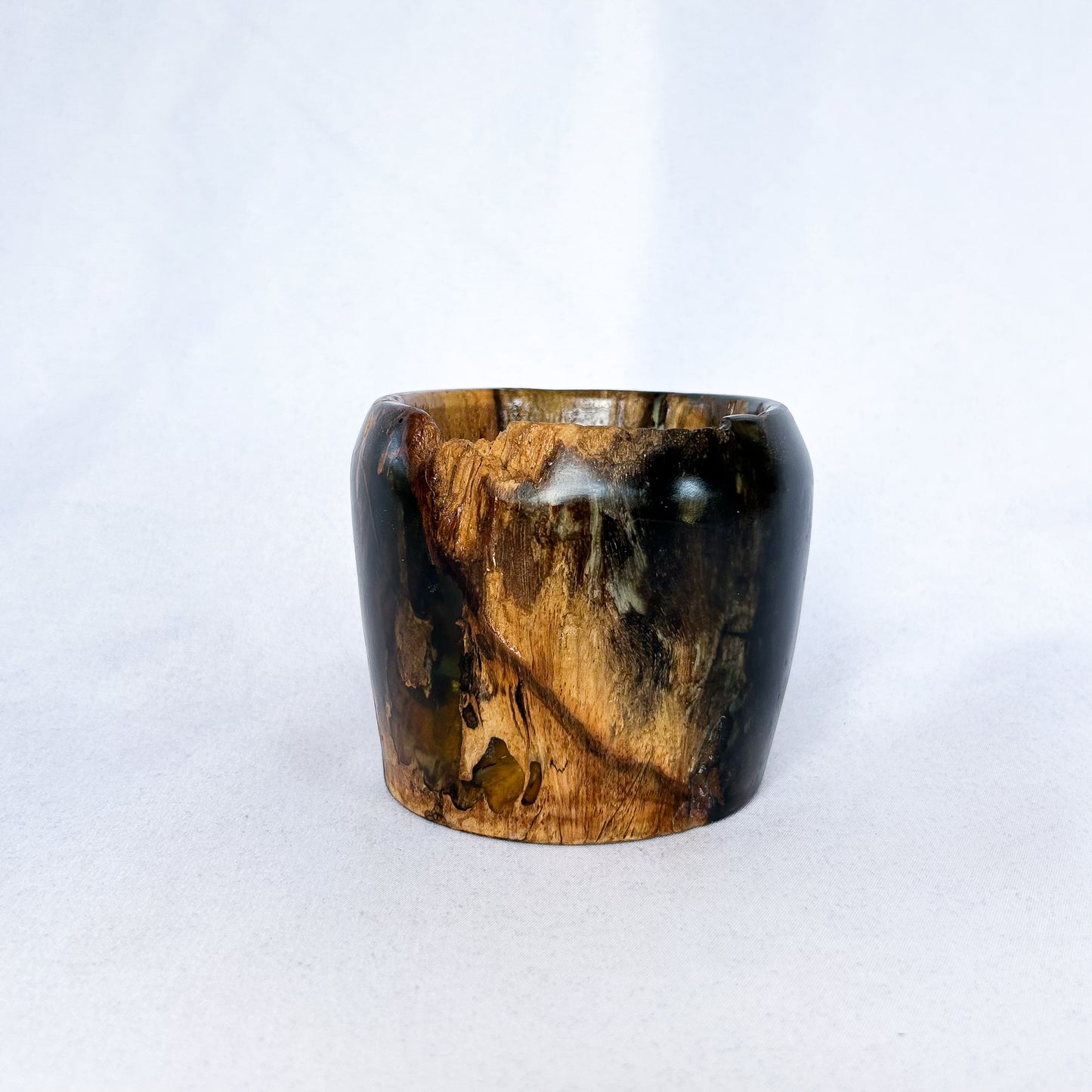 Smoky Resin Natural Edge Cup