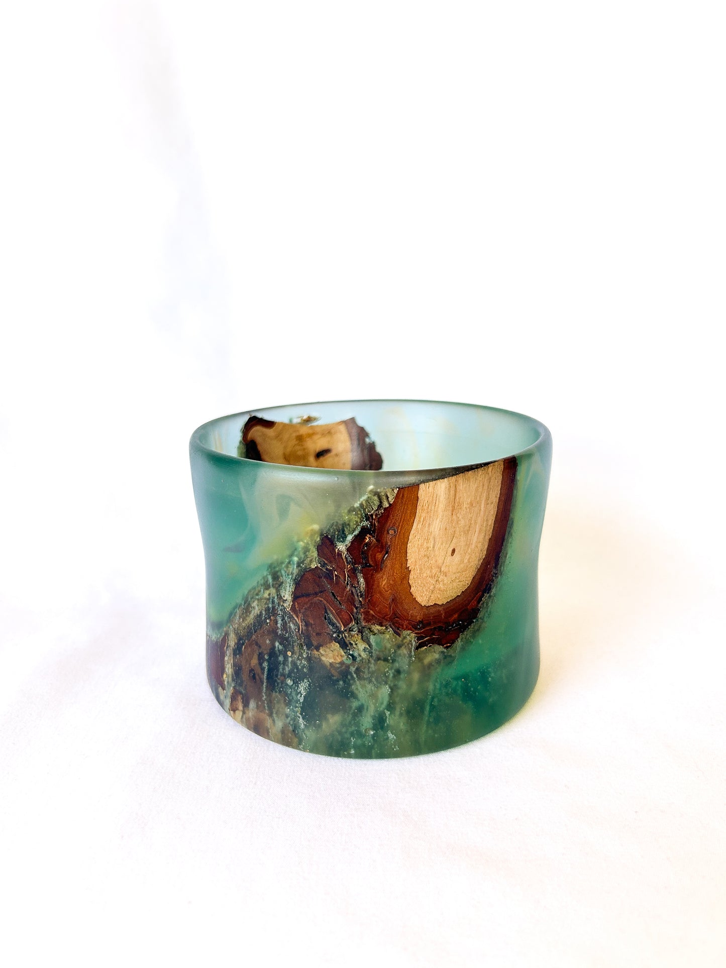 Resin/Oak Ocean Deco Bowl