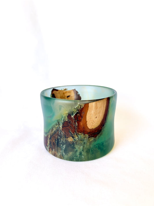 Resin/Oak Ocean Deco Bowl